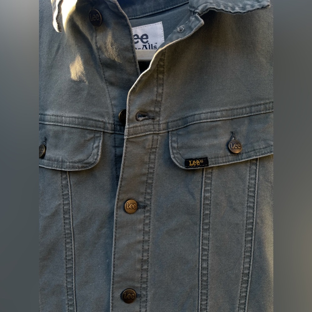 Lee Union Alls Denim Romper in Olive Green Medium - Picture 3 of 10